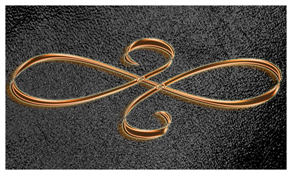 DNSEMP-C-601-CP-SH-BK Copper Scroll Shimmer Black